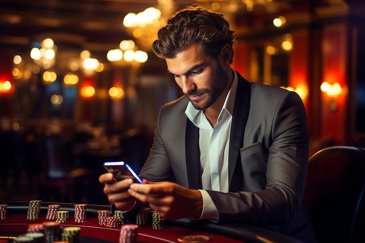 Antarmuka aplikasi oppa toto Lucky Twins di smartphone, menampilkan meja roulette dan statistik putaran